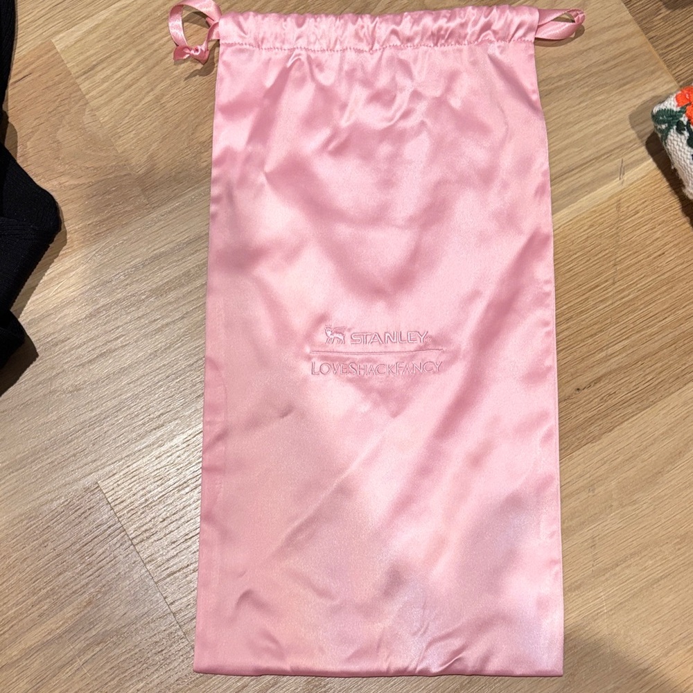 Large silk Loveshackfancy Stanley silk pouch